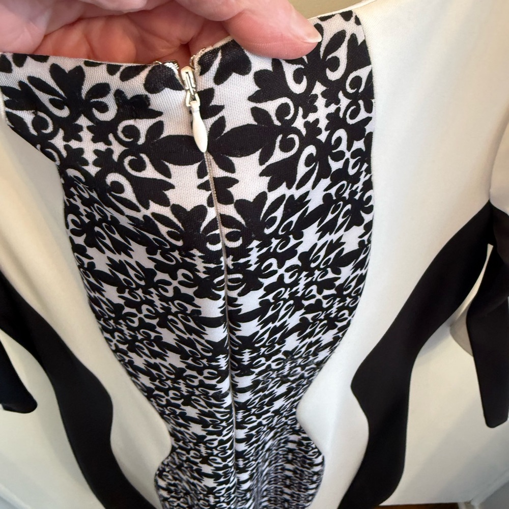 Melrose  Women's Shaping Black and White Dress - Picture 6 of 9